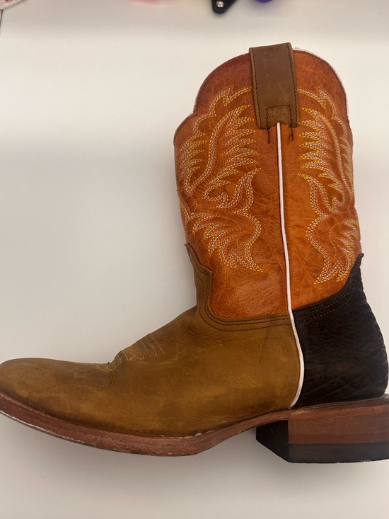 Ariat Other - Ariat Two-Tone Brown & Orange Western Cowboy Boot